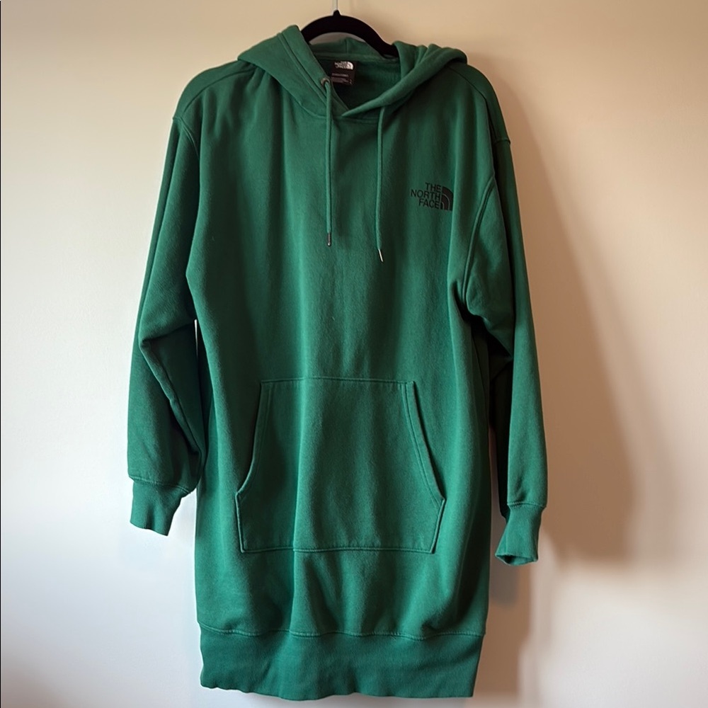 The North Face Green Long-Length Tunic Sweater with Hood